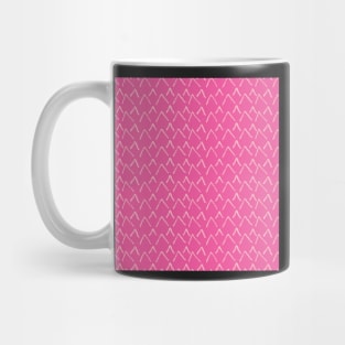 Hot Pink Simple Moutain Range Print Mug